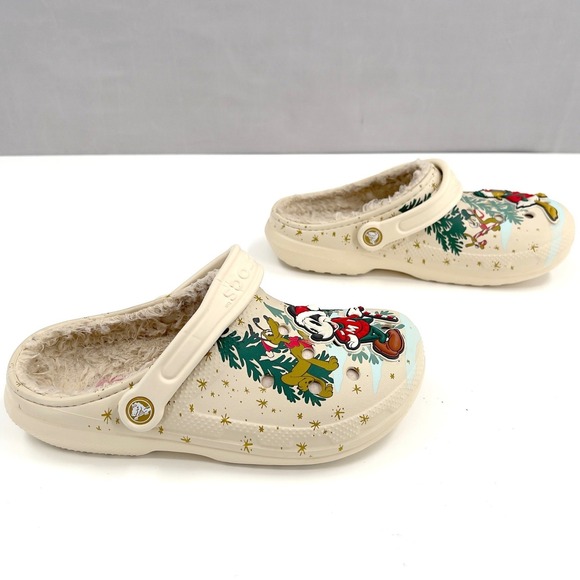 Crocs Disney Mickey Donald Christmas Holiday Cream Men 6 Women 8 2022 - Picture 11 of 13